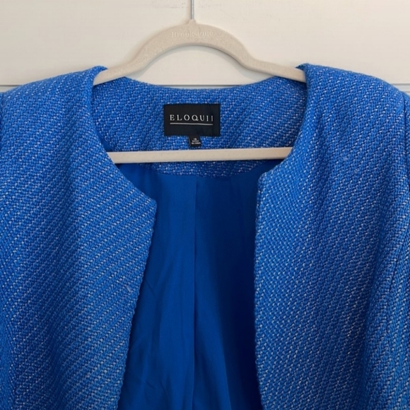 Eloquii tweed bell-sleeve peacoat jacket - Picture 2 of 4